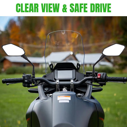 Set of 2 Rear View Side Mirrors for Scooter, ATV (7/8 inch)