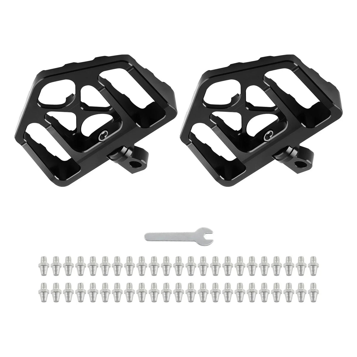 MX Style Wide Fat Foot Pegs for Harley Dyna Touring (Aluminum)