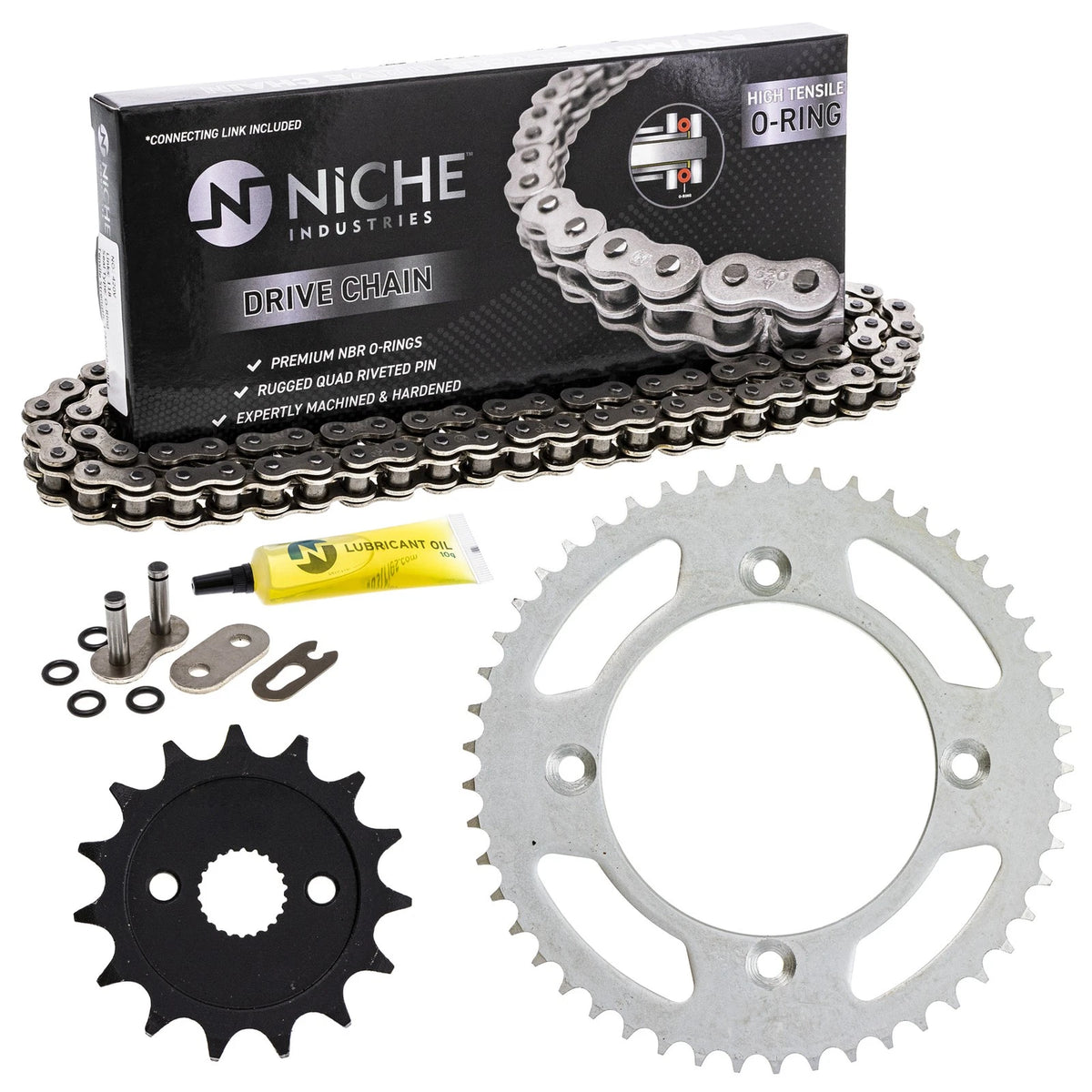Sprocket Chain Set 15/49 Tooth for Honda CR80R CR85R (MK1004497, 9Y581-97115-00)