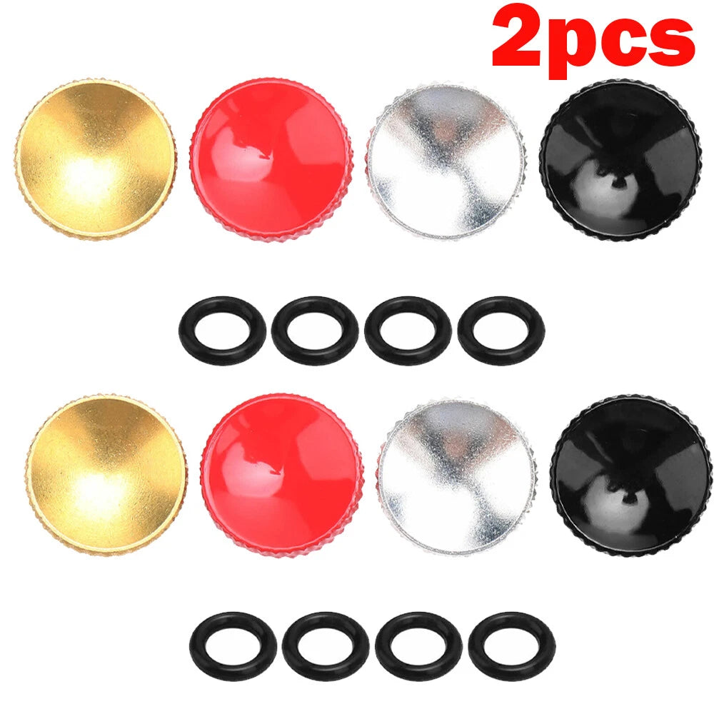 2PC Brass Concave Shutter Release Button Rubber Ring for Leica Nikon Sony