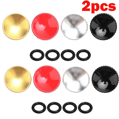2PC Brass Concave Shutter Release Button Rubber Ring for Leica Nikon Sony