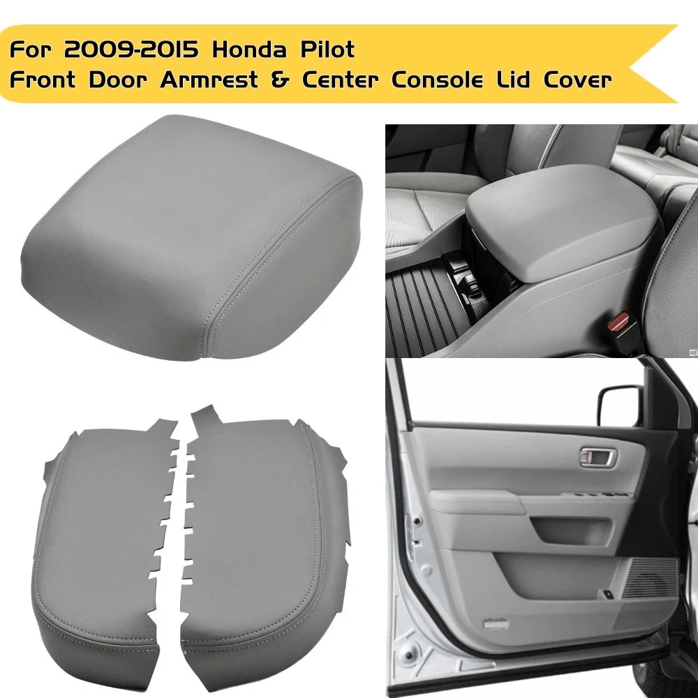 Front Door Armrest & Center Console Lid Cover for Honda Pilot (2009–2015)