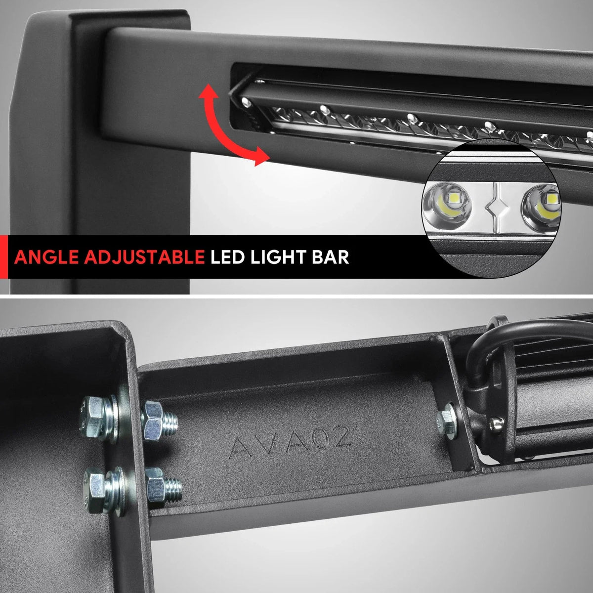 Front Bumper Grille Brush Guard Bull Bar for Dodge Ram 1500 (2009–2023) + LED Strip
