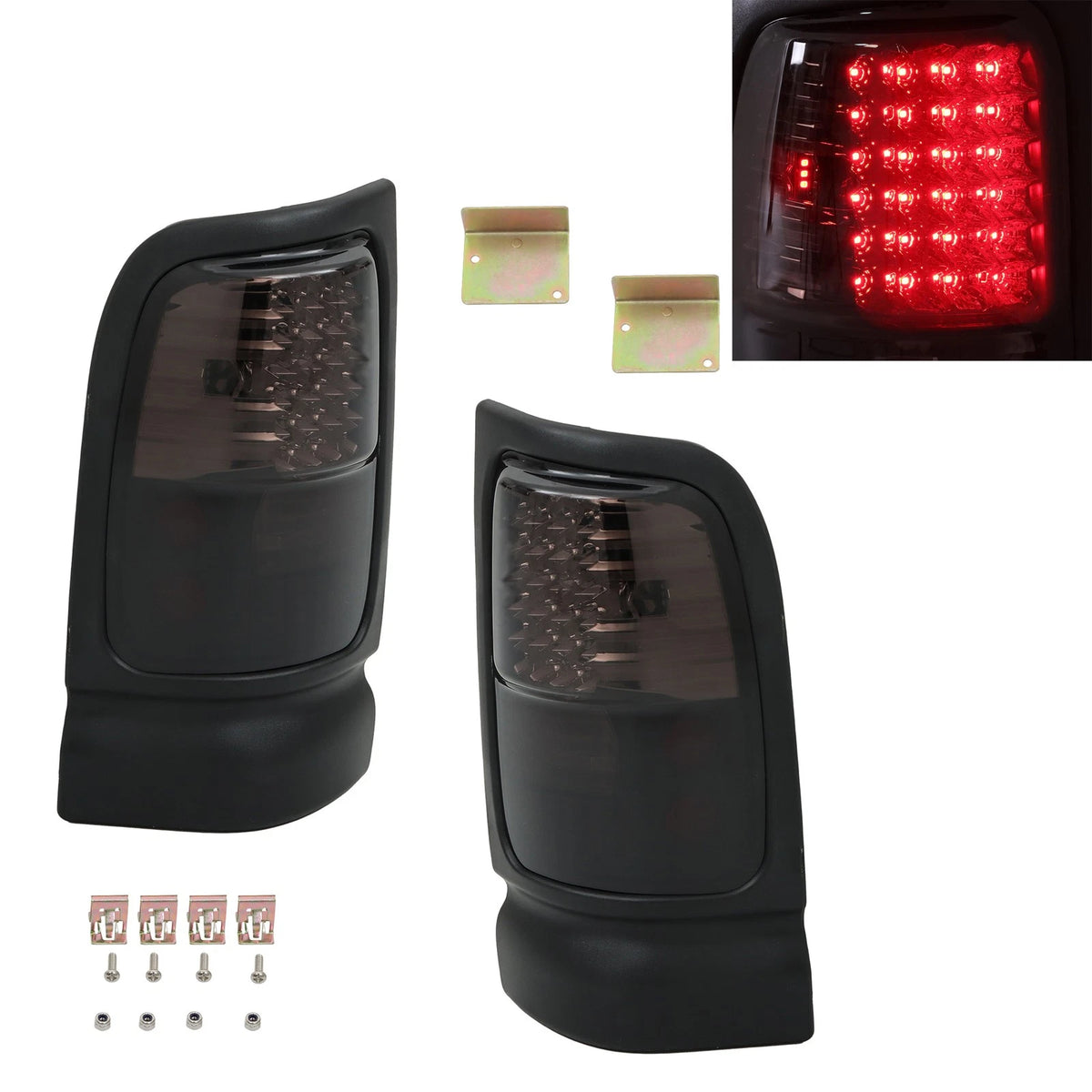 Pair LED Tail Lights for Dodge Ram Truck (1994–2001) 5EK45PGFAC, 5EK45GW7AC, 5EK44PGFAC, 5EK44GW7AC