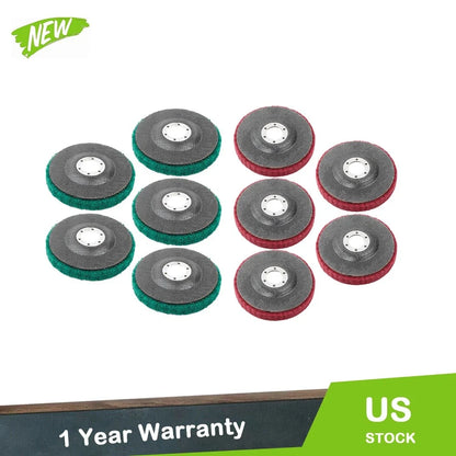 10Pcs 180 & 320 Grit Scour Flap Discs for Angle Grinder (4.5 inch)