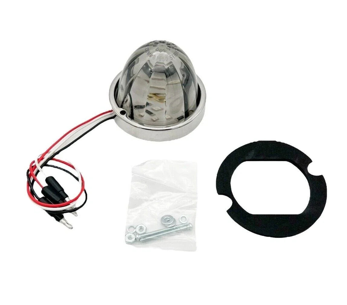 Turn Signal Light Kit Blue LED Smoked Lens Flush Mount for Universal (2000–2024)