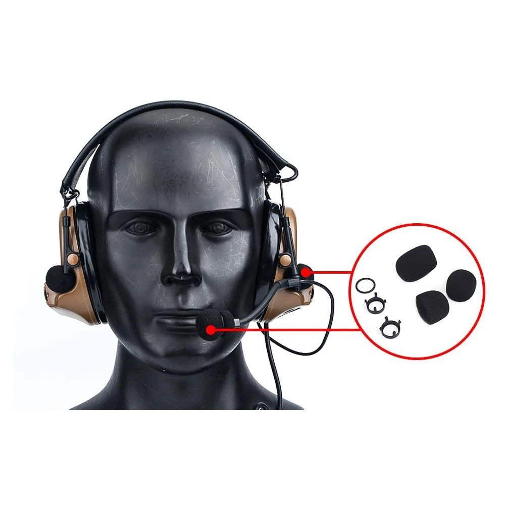 Tactical MIC Replacement Windscreen for Standard Microphone (Black)