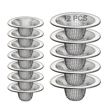 Set of 12 Stainless Steel Slop Baskets 2.75'' & 4.41''