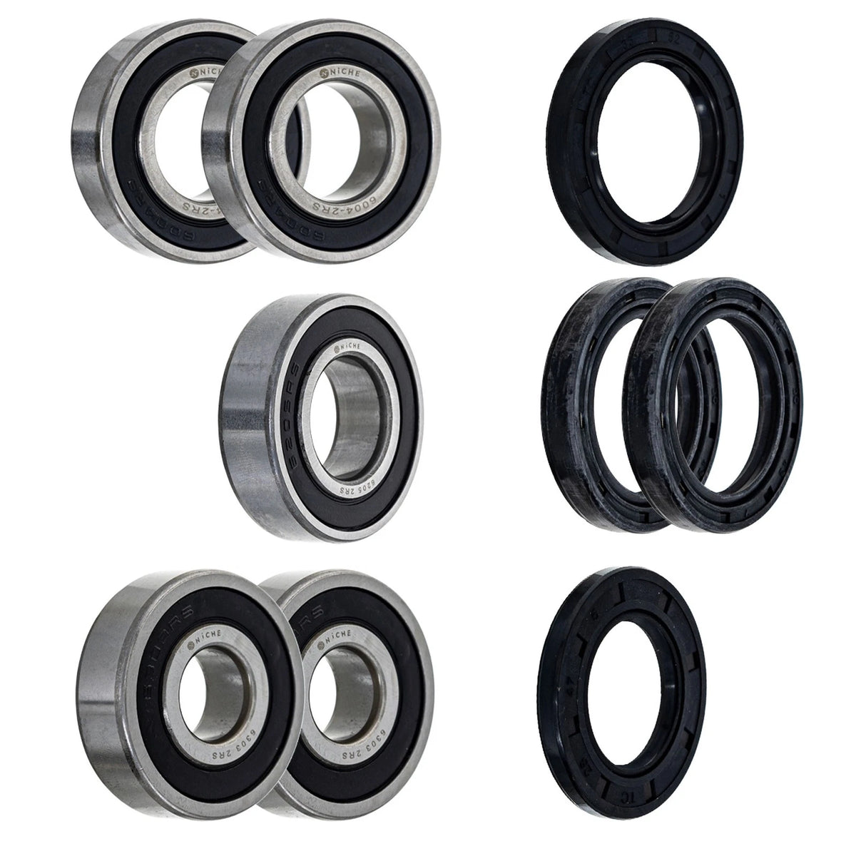 Wheel Bearing Seal Kit for Kawasaki Vulcan (MK1008557, 6004-2RS, 6205-2RS, 6303-2RS)