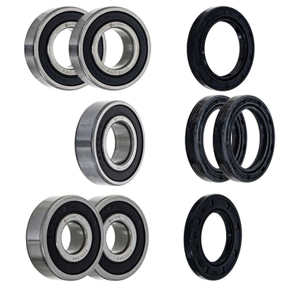 Wheel Bearing Seal Kit for Kawasaki Vulcan (MK1008557, 6004-2RS, 6205-2RS, 6303-2RS)