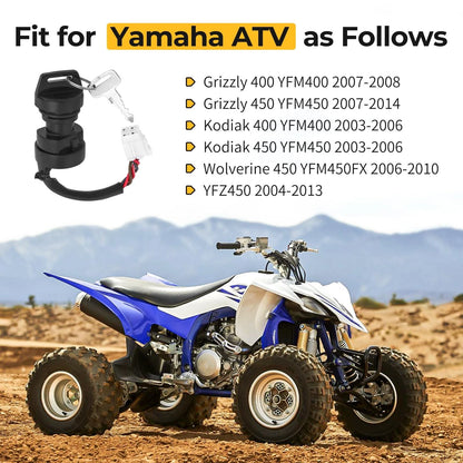 Ignition Key Switch for Yamaha Wolverine 450, Grizzly (2006–2010)