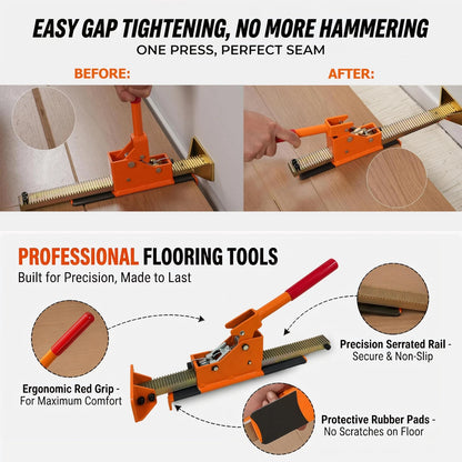 Hardwood Flooring Jack Positioning Tool Spacers Kit - Wear Resistant Carbon Steel