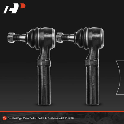 2X Front Outer Side Tie Rod for Chrysler Dodge Plymouth Neon (1995–2001) ES3173RL