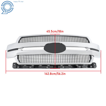 Chrome Front Bumper Upper Grille for Ford F-150 F150 (2018–2020)