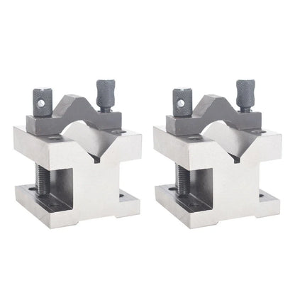V Block & Clamp Set for Machinist Tool (2-3/8'' x 2-3/8'' x 2'')