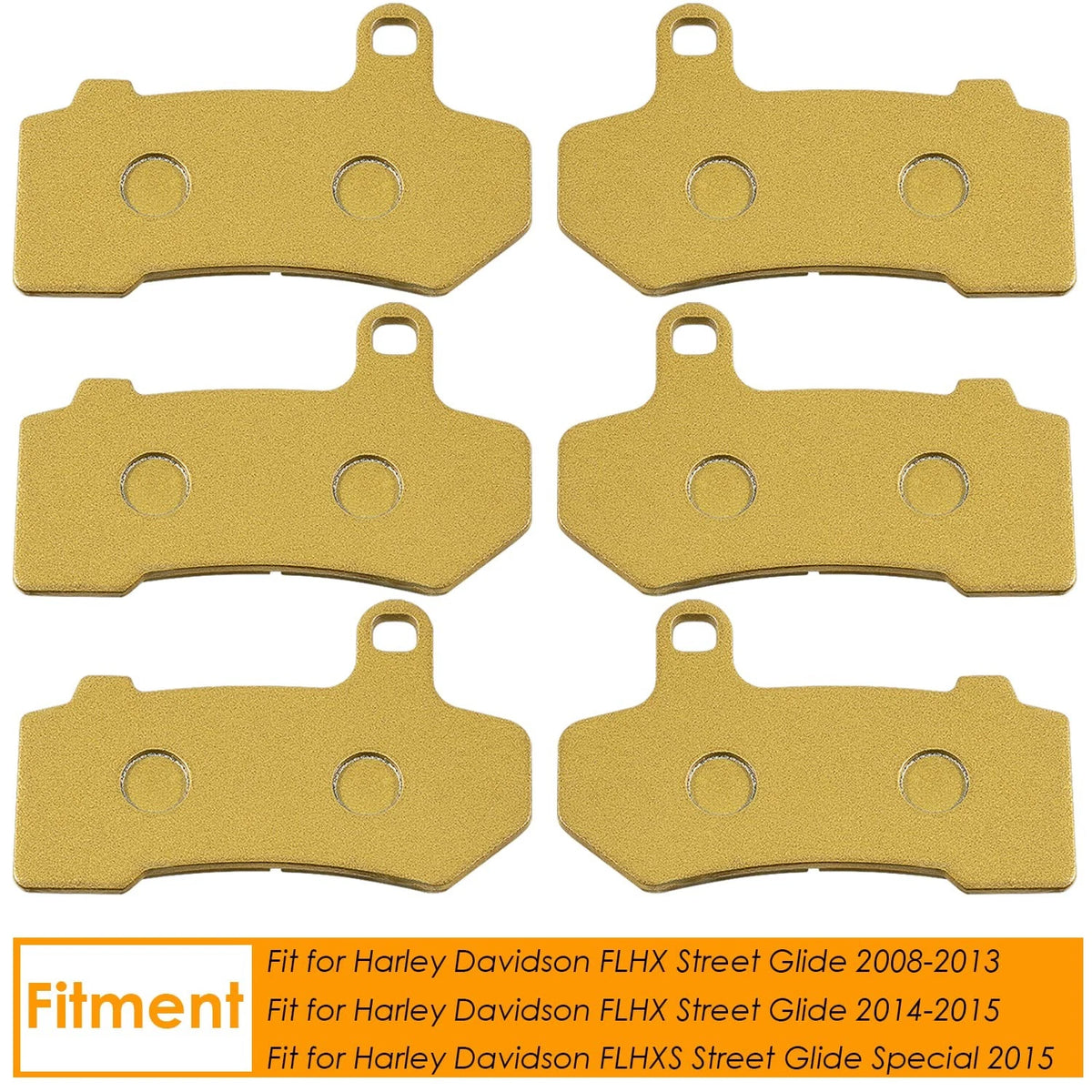 Front & Rear Brake Pads for Harley Davidson FLHX Street Glide (2008–2018)