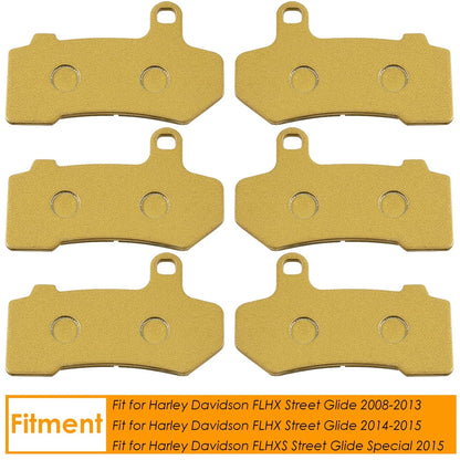 Front & Rear Brake Pads for Harley Davidson FLHX Street Glide (2008–2018)