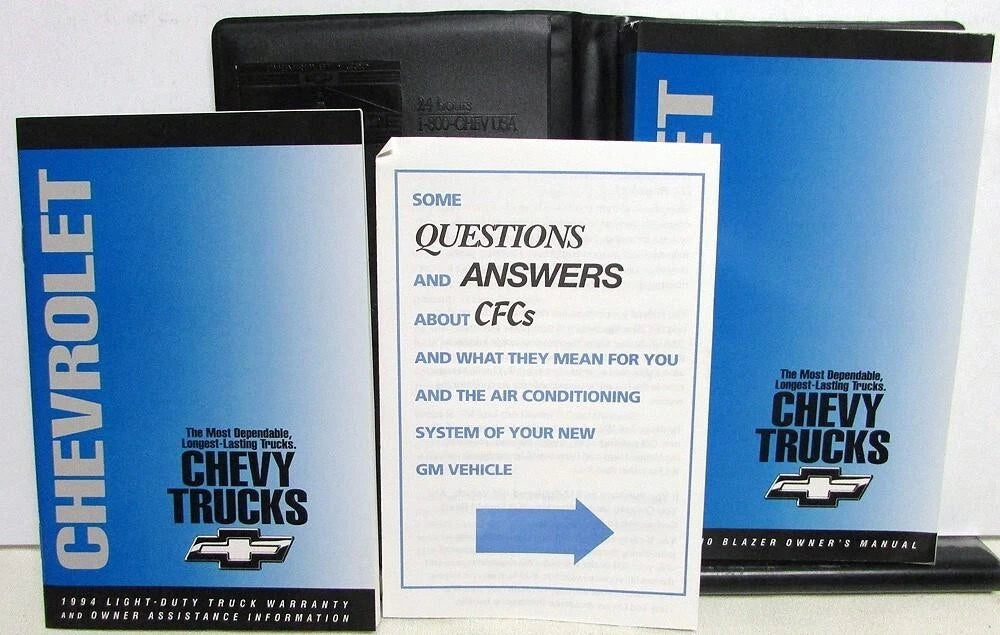 Owners Manual for Chevrolet S10 Blazer (1994) 2 & 4 Door W/Extras