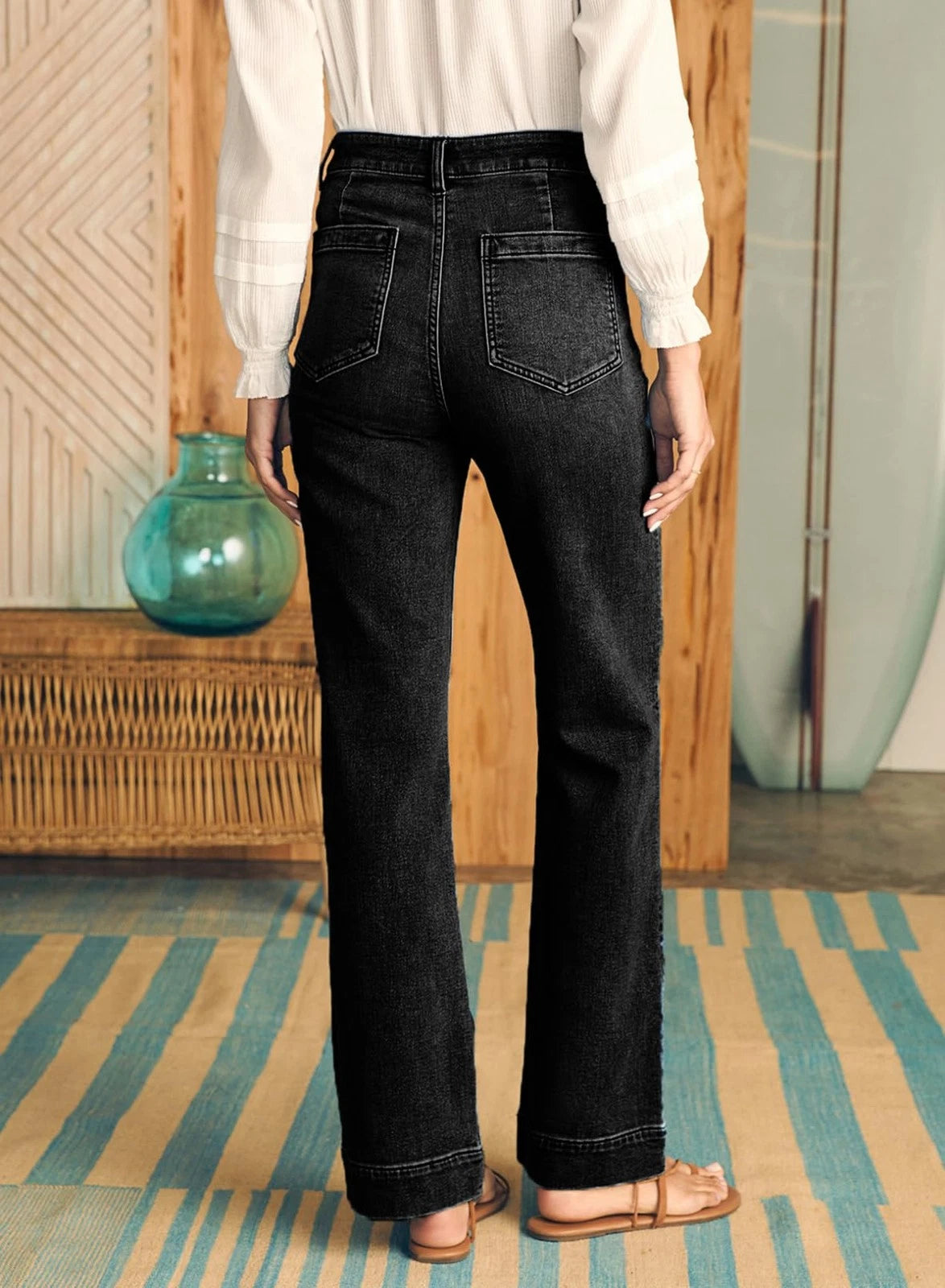 Wide Leg High Waisted Stretchy Jeans for Women (2023)