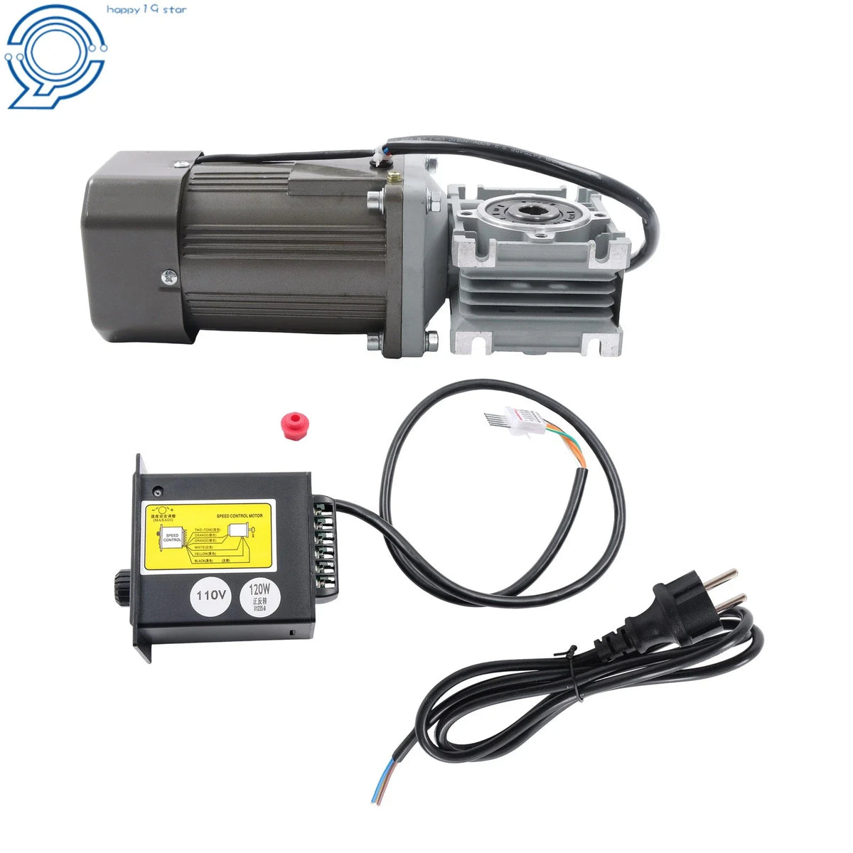 Worm Gear Motor 120W 110V 18 RPM 80K Ratio CW/CCW Speed Control