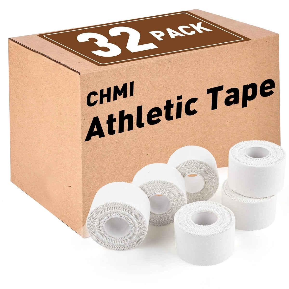 White Sports Tape for Various Applications (320 Yards, Easy Tear, No Residue)