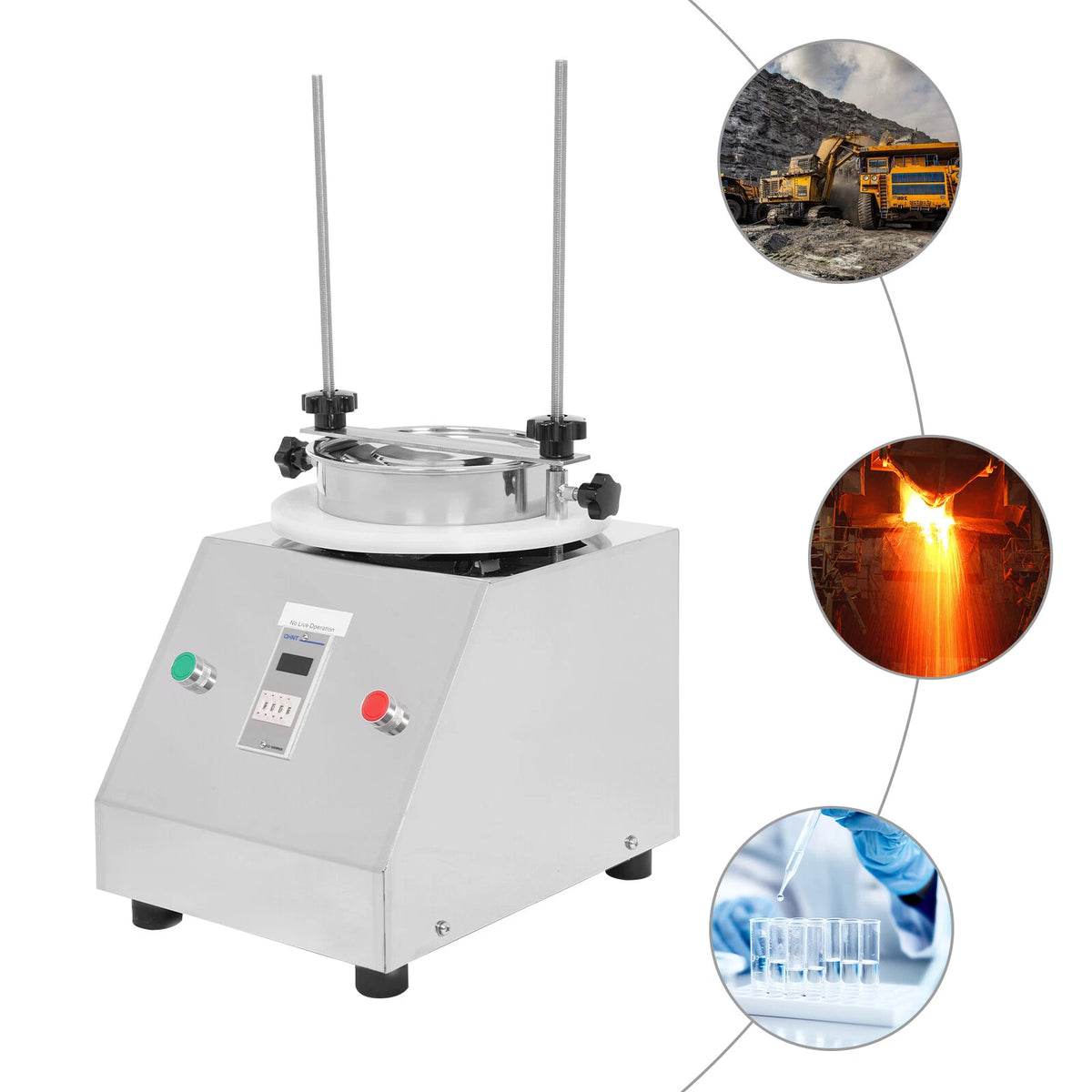 Electric Vibrating Sieve Shaker for Lab Sifting (1-7 Layer, 125W)