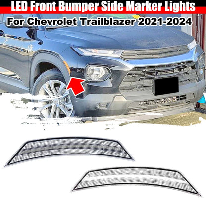 Clear White LED Front Bumper Side Marker Light for Chevrolet Trailblazer (2021–2024)