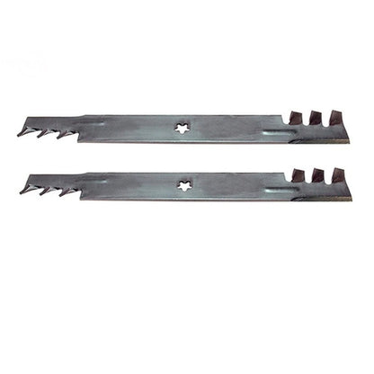 2X 21" Toothed Mulching Blades for 42" Mowers Replaces 127843 & 138971