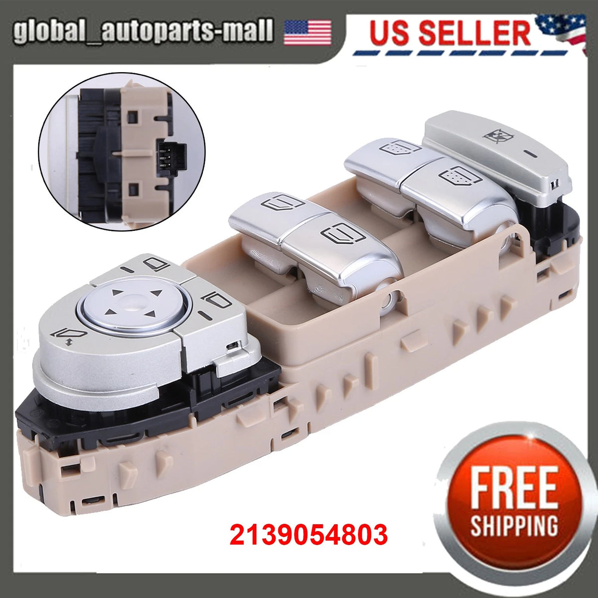 Power Window Switch for Mercedes-Benz W213 E250 E300 (2017) - 2139054803, A2139054803