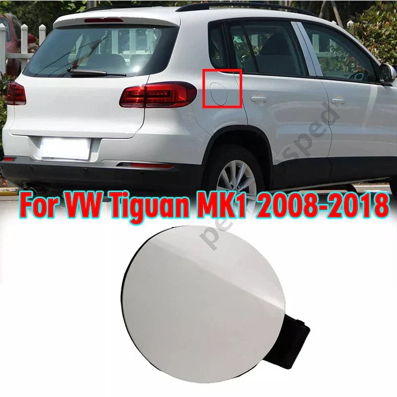 White Fuel Tank Filler Door Lid Cover for VW Tiguan MK1 (2008–2018)