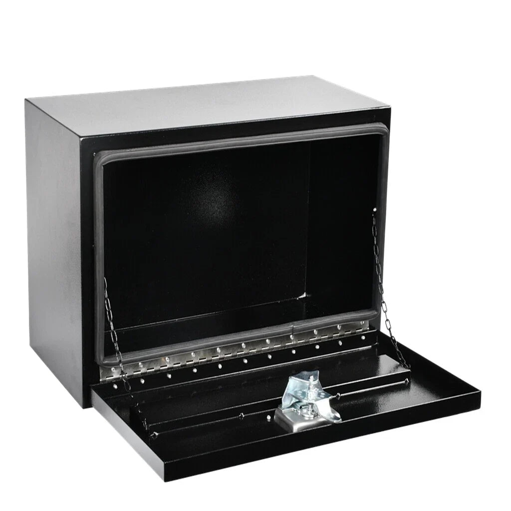 Tool Box for Pickup Truck (24"x12"x14", Black Steel)