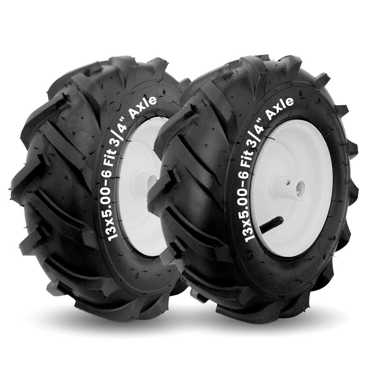Set of 2 Tiller Tires and Wheels for MZREXN 13x5.00-6"