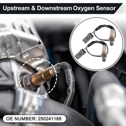 Set of 2 Upstream Downstream Oxygen Sensors for Chevrolet Cruze L4 1.4L (2011–2016) No. 250241188