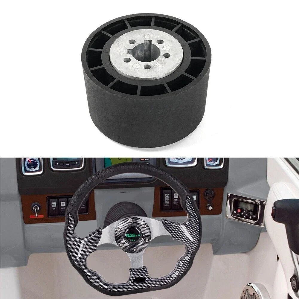 12.5" Marine Boat Steering Wheel with 3/4" Axle Hub Adapter (Keyway)