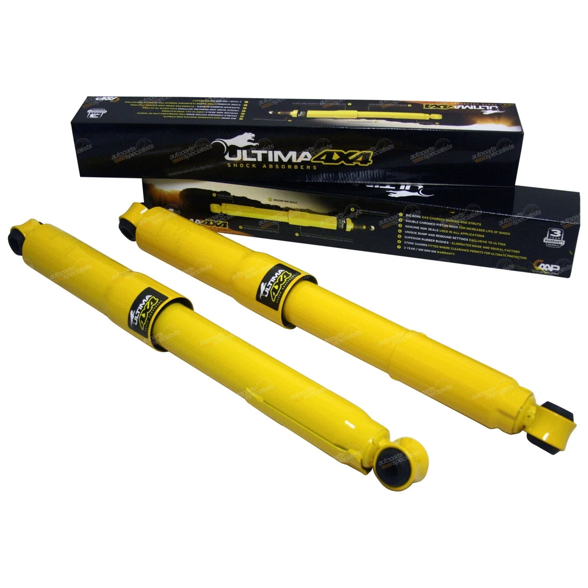 2 x Rear Shock Absorbers 2-3in Raised for Landcruiser HZJ78/79/HDJ78/HDJ79