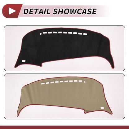 Dashboard Cover Mat for Toyota Estima 50 Series (2006–2019) Black Red