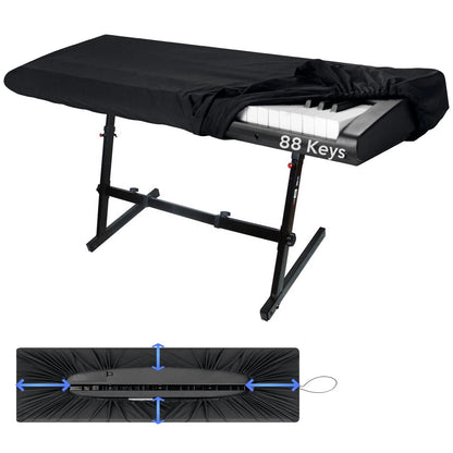 Dust Cover for 88 Keys Piano Keyboard (Music Dirt Proof Stretchy)