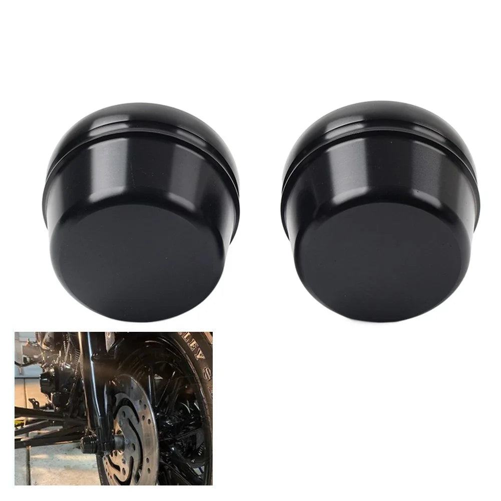 Set of 4 Front Axle Cap Nut Covers for Harley Touring Road King Electra Glide (2000–2007)