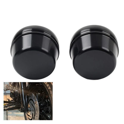 Set of 4 Front Axle Cap Nut Covers for Harley Touring Road King Electra Glide (2000–2007)