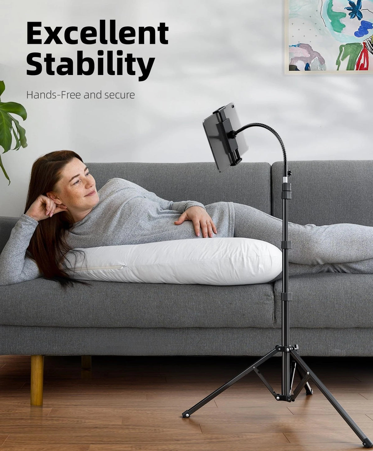 82" Heavy Duty Tablet Tripod Stand for Universal Use