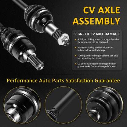 2Pcs Rear CV Axle for Yamaha Grizzly 550 700, Kodiak 700