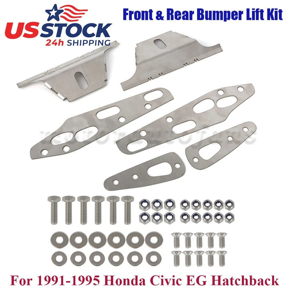 Stainless Front & Rear Bumper Lift Kit for Honda Civic EG Hatchback (1991–1995)
