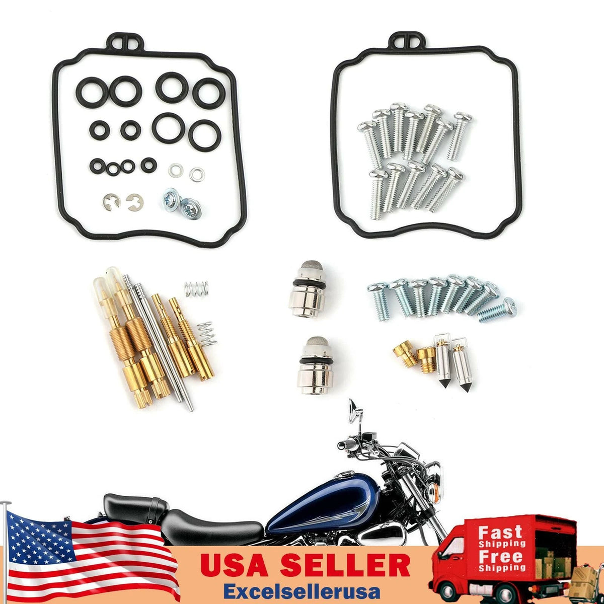 Carburetor Rebuild Kit for Yamaha XVS65A V-Star 650 Classic (1998–2005) M566-A105
