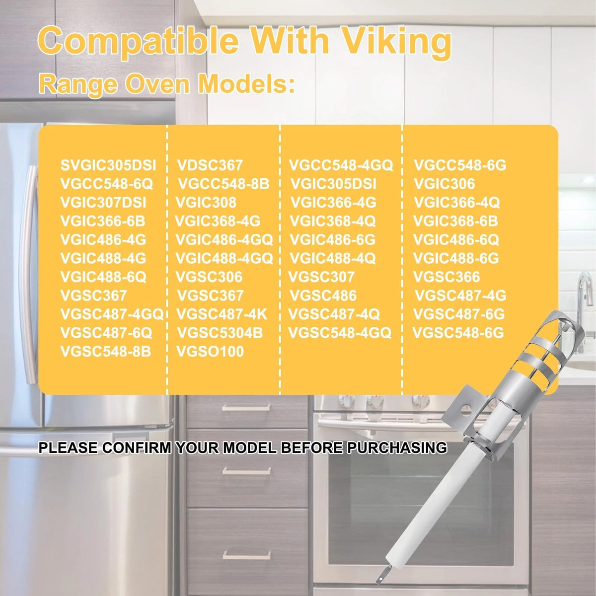 PB040170 Oven Igniter Electrode for Viking Bake Igniter