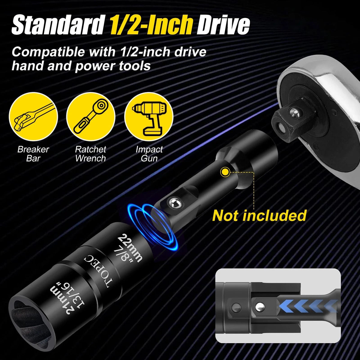 26mm x 27mm Flip Lug Nut Extractor for Automotive