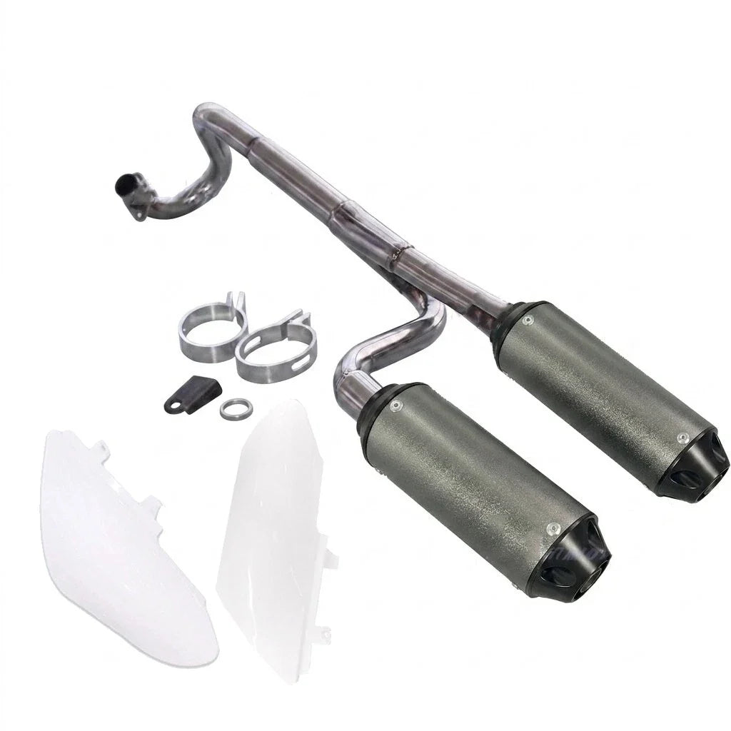 Twin Exhaust Pipe for PIT PRO DIRT Bike 125cc 140cc 150cc (CNC Alloy, 38mm)