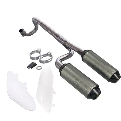 Twin Exhaust Pipe for PIT PRO DIRT Bike 125cc 140cc 150cc (CNC Alloy, 38mm)