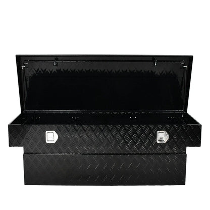 70"x20"x14.75" Black Aluminum Tool Box for Truck Pickup Trailer (Fits Various)