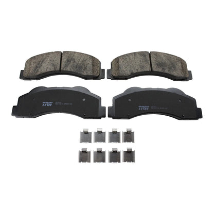 Set of 4 TRW Pro Front Ceramic Slotted Brake Pads for Ford Expedition F-150 Lincoln Navigator