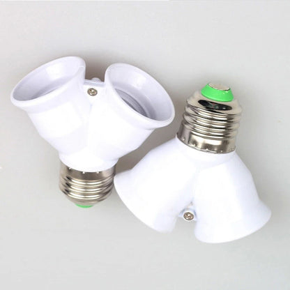 E27 Dual Output Lamp Holder Splitter Adapter for Standard Bulbs (220V)